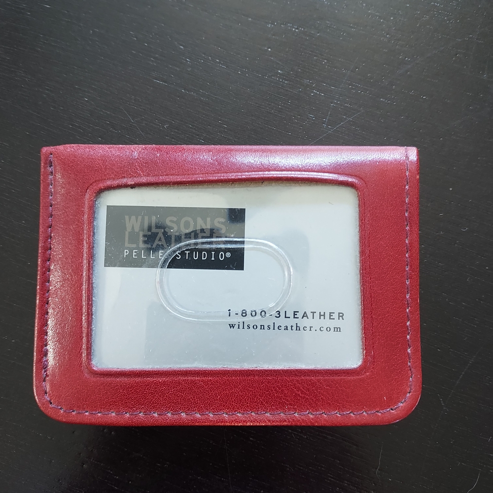 Wilsons Leather Red Card Holder